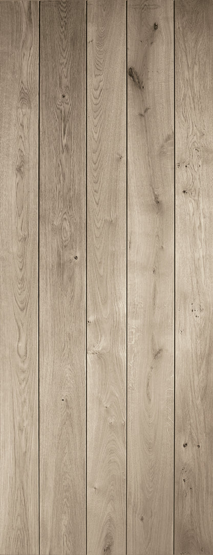 Rustic Oak Ledged Door stained in Crema