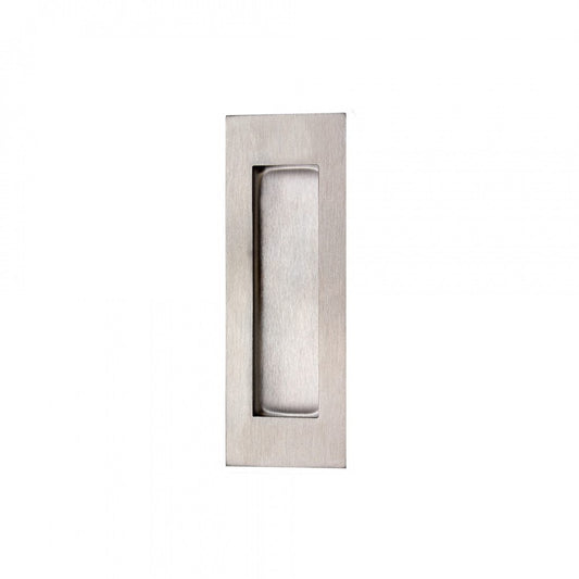 Slim Pocket Door Finger Pull Handle (Pair) Satin Chrome Finish
