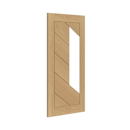 Torino Prefinished Oak Glazed Fire Door