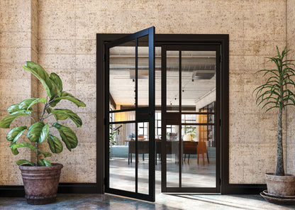Dalston Prefinished Black Glazed Interior Door